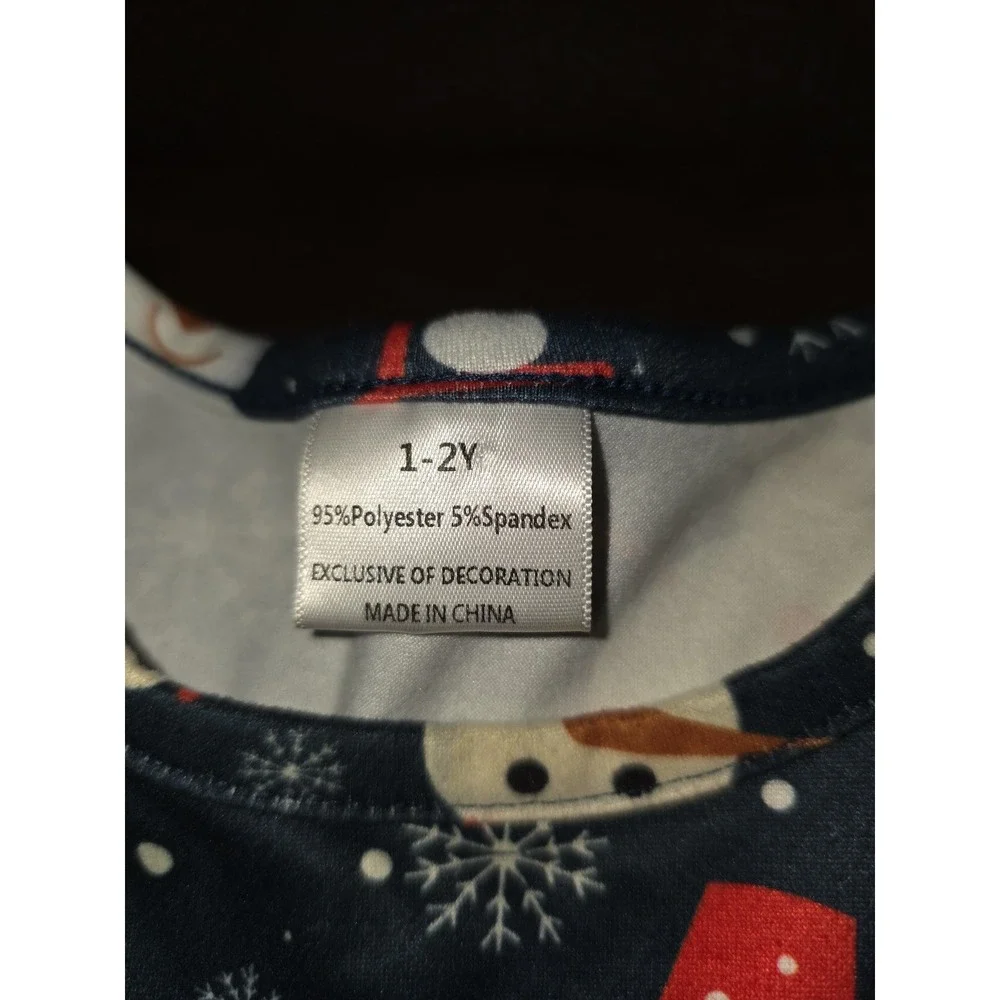 Boutique winter snowman with fez dress size 1‎ 2 years 12 18 24 months